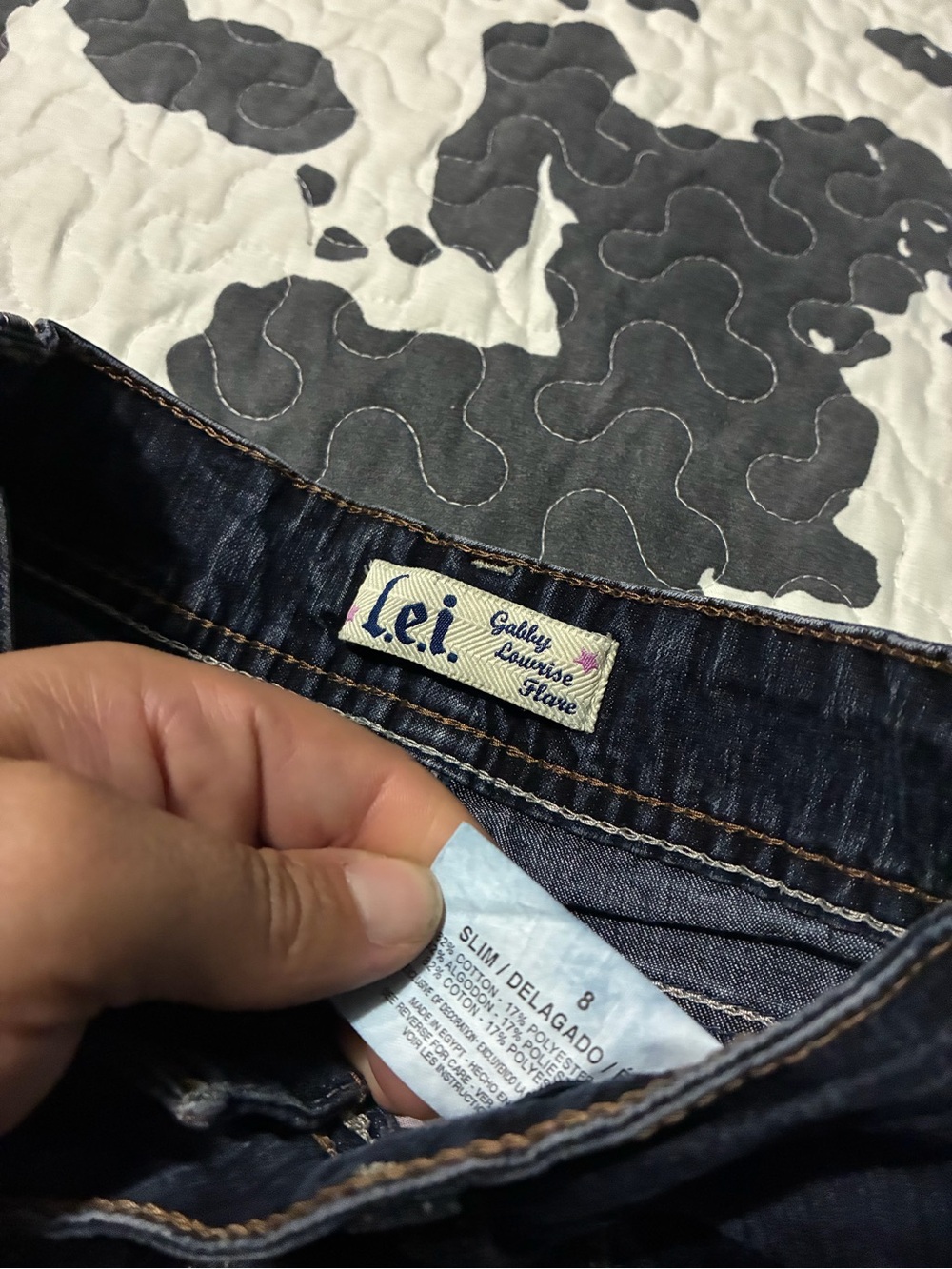 lei Dark Blue Slim boot cut Jeans